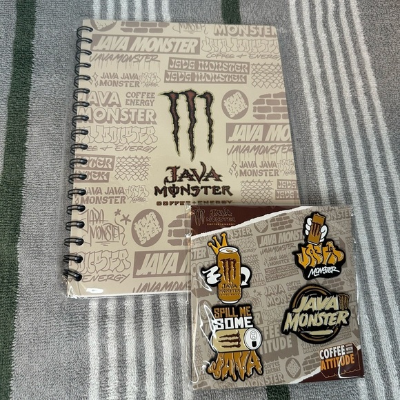 monster energy Other - Java Monster Coffee Energy Collector's Pin Set (4-Pack) and Journal New